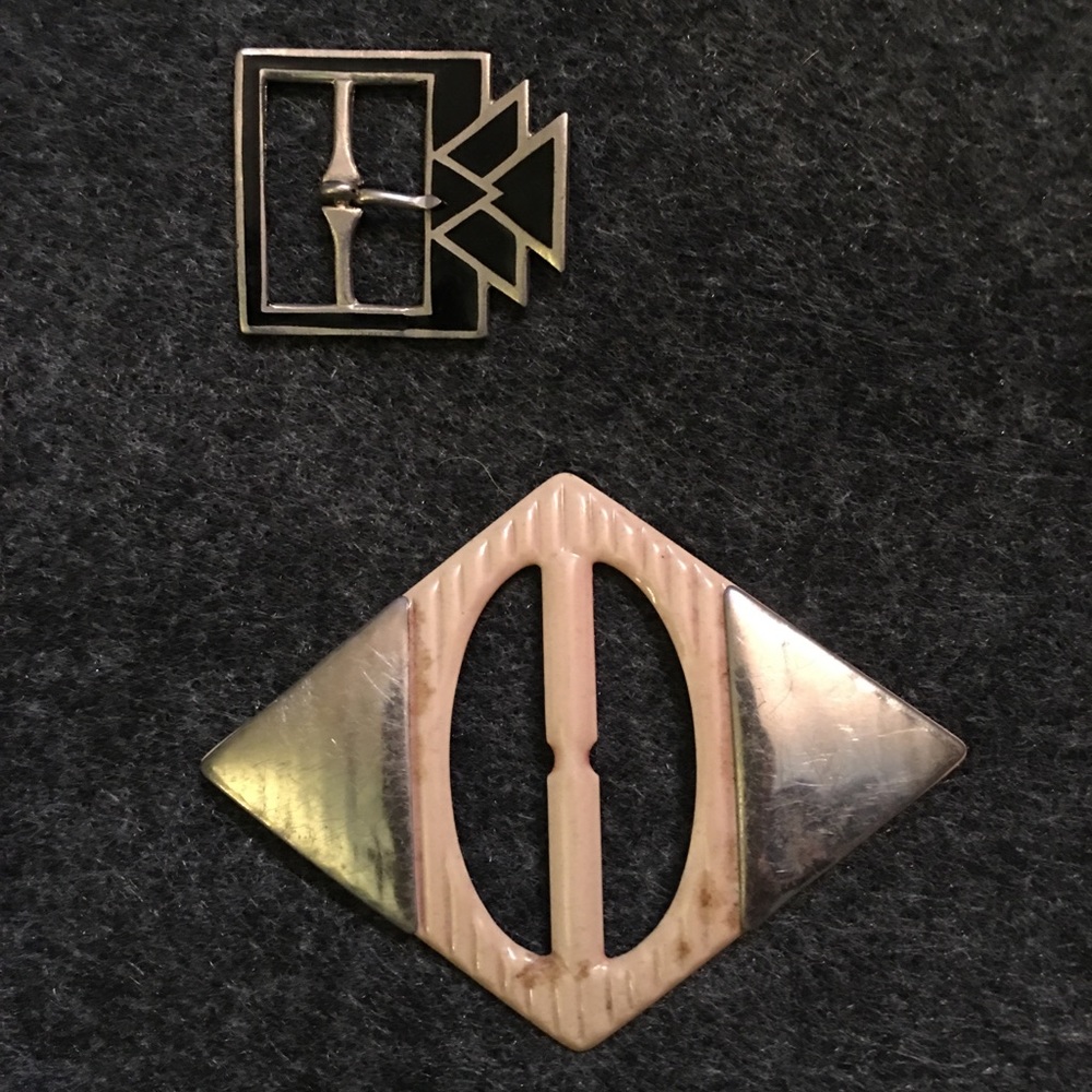 Pair of Art Deco Vintage Buckles